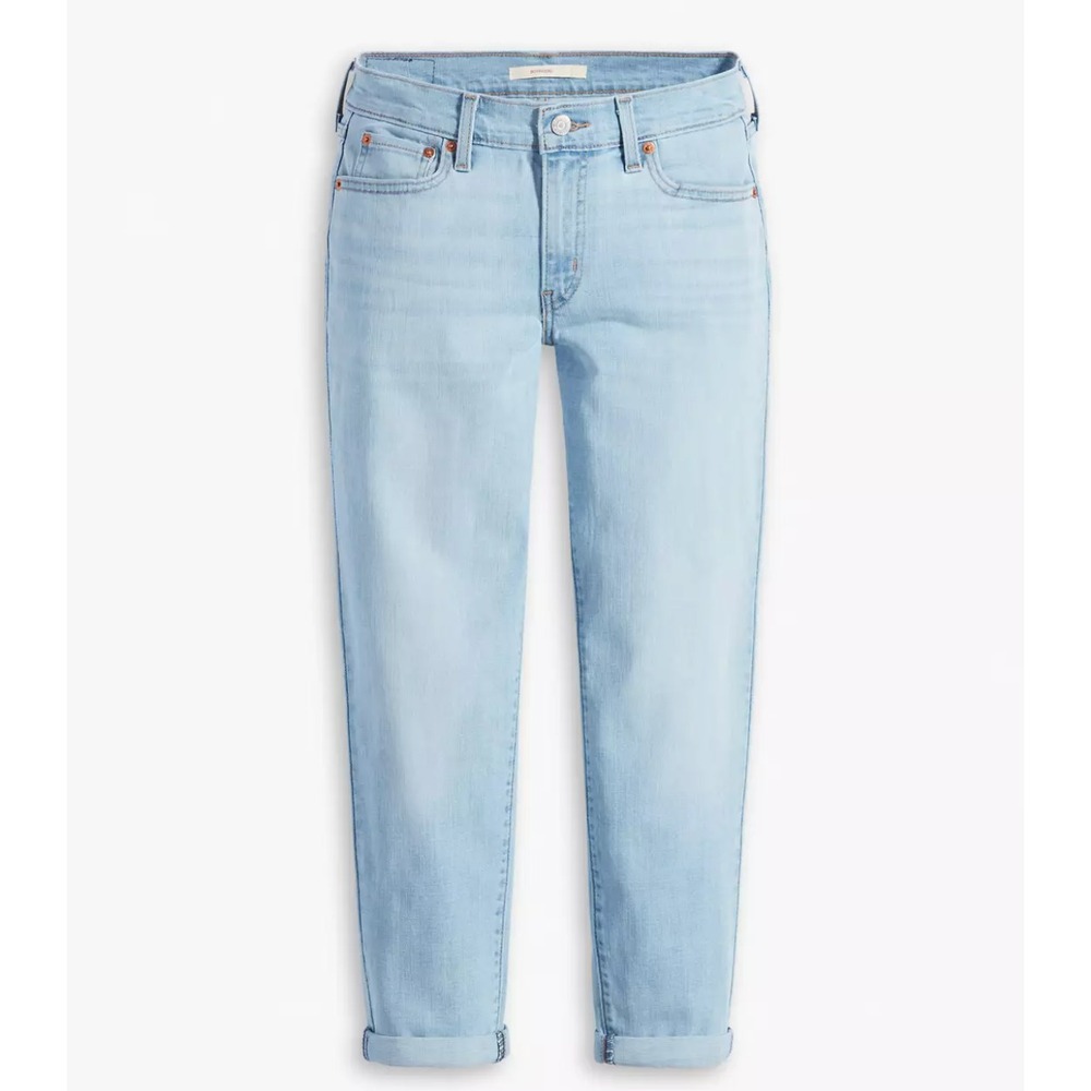 LEVI Jeans Womens 30 Boyfriend Light Blue Wash MidRise Denim Casual Pockets